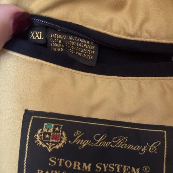 Loro Piana Storm System  rain protection CASHMERE DOUBLE BREASTED OVERCOAT XXL - Picture 12 of 15